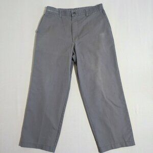 Red Kap work wear crew pants men's sz 33 grey colour straight leg elastic waist
